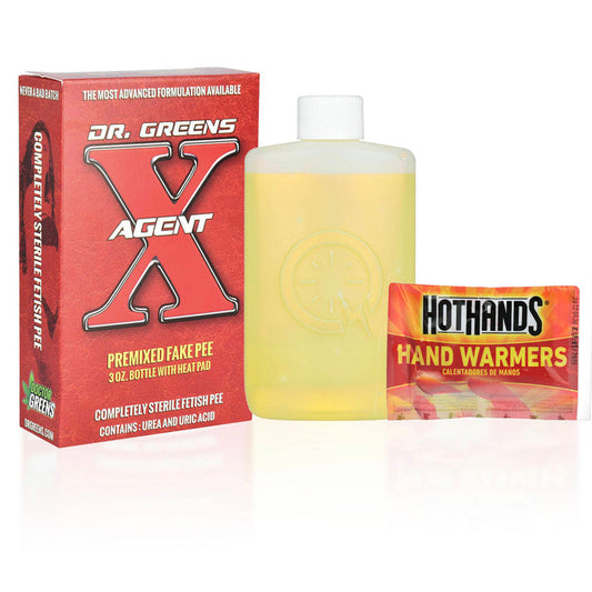 Dr Greens Agent X Premixed Fake Pee Sterile Fetish Urine with Hand Warmer