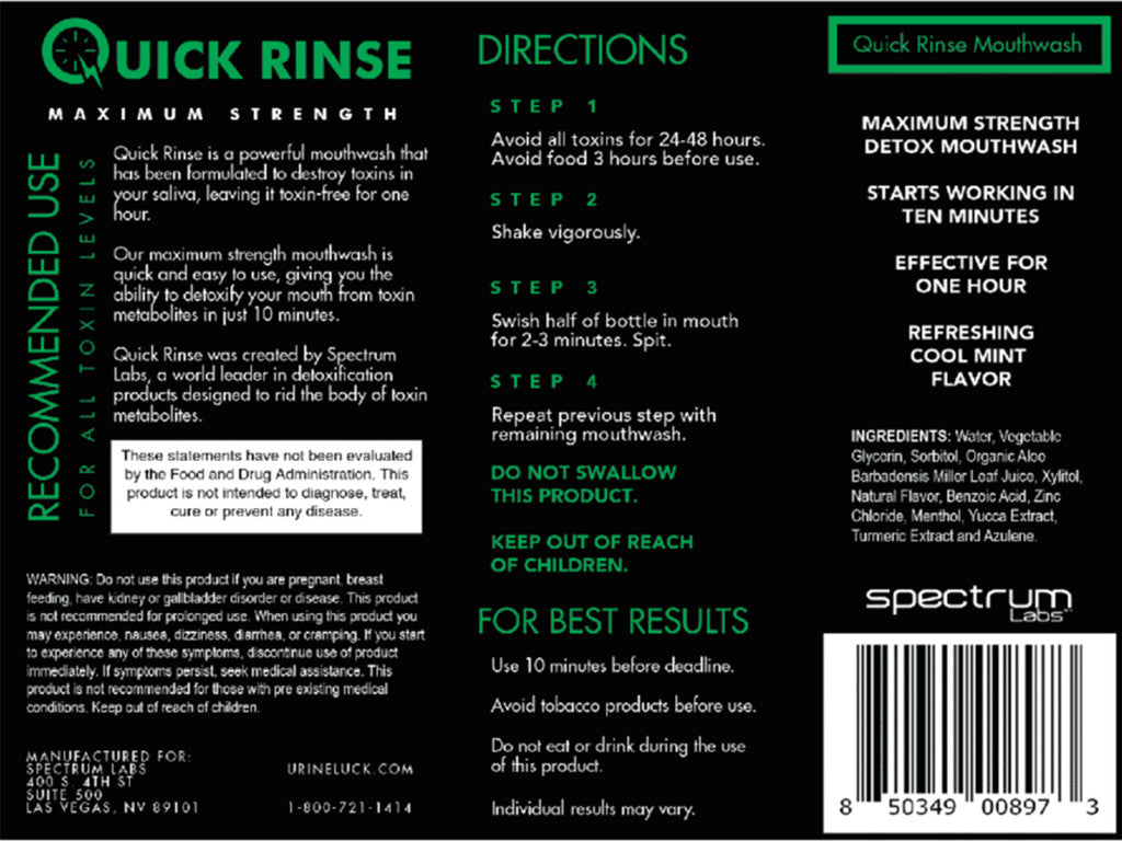 Quick Rinse Detox Mouthwash Instructions