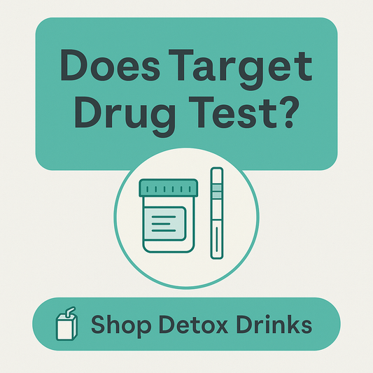 An infographic that asks the question Does Target Drug Test?
